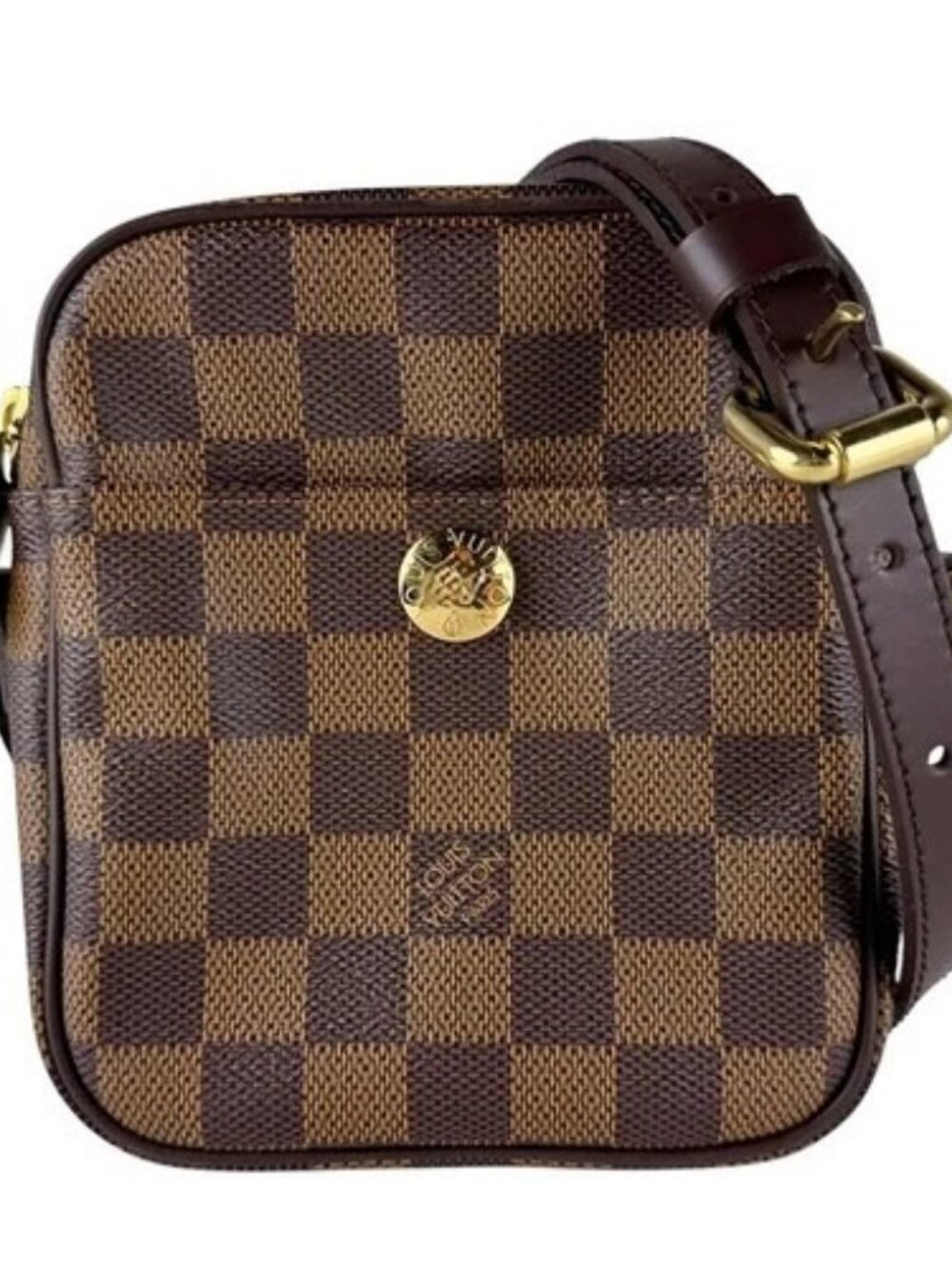 Auth LOUIS VUITTON Damier Ebene Lift Crossbody Shoulder Bag Brown N60009 z10682
